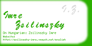 imre zsilinszky business card